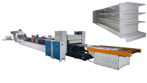 Breit verbreitete Stahlblech-Rollformmaschine für die Regal- und Regalindustrie