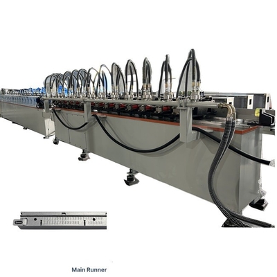 Galvanisierte Leichtstahl-Kiehl-Hängedecke T-Gitter-Rollformmaschine