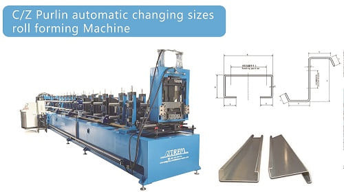 Präzisionsmaschine CZ Purlin Rollformmaschine zur Erhöhung der Steifigkeit und Strukturunterstützung